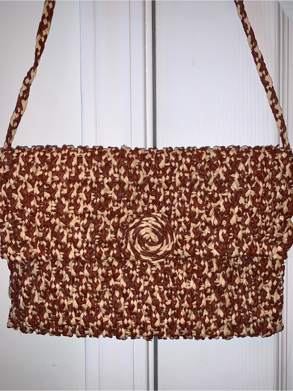 Soa Aiko 100% natural high-quality braided raffia crossbody excellent condition - Picture 1 of 8